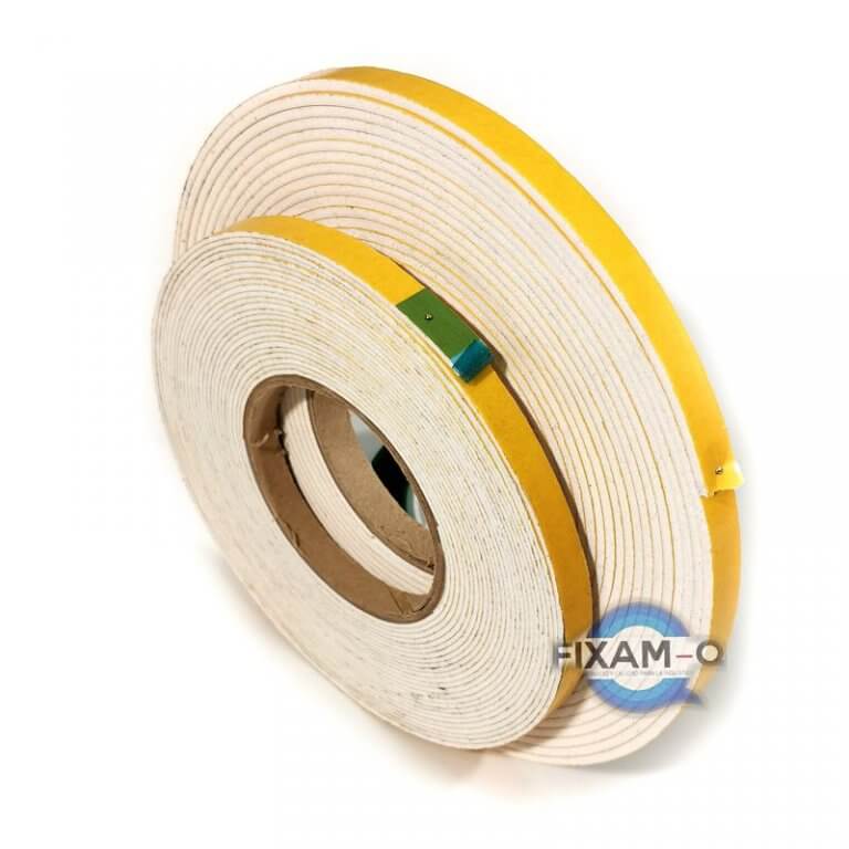 Cinta Espuma PVC blanco Adhesivo 2 Caras Lainer Amarillo