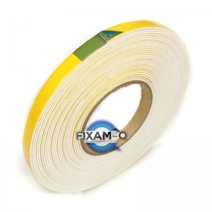 Cinta de PVC Blanco con liner amarillo