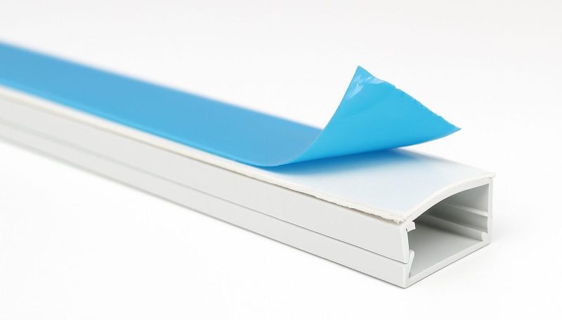 Canaleta blanca para ocultar cables