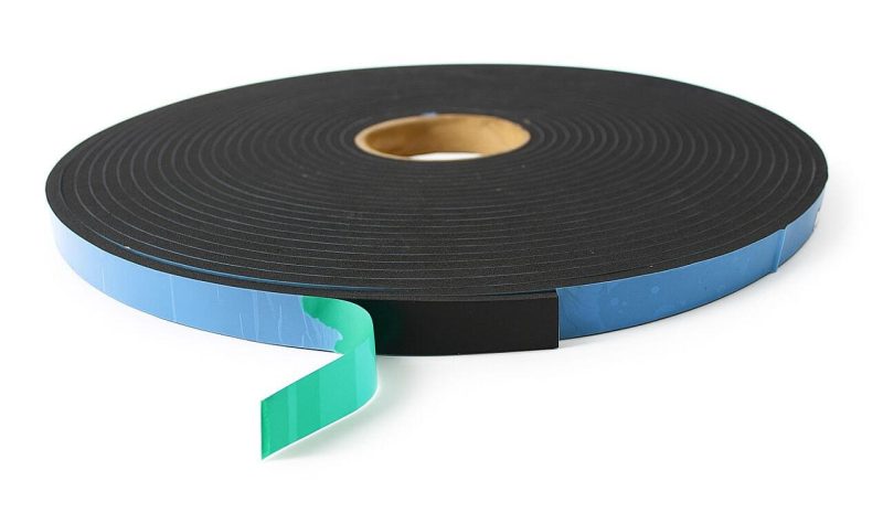 Cinta Espaciadora Negra Rígida Liner Azul