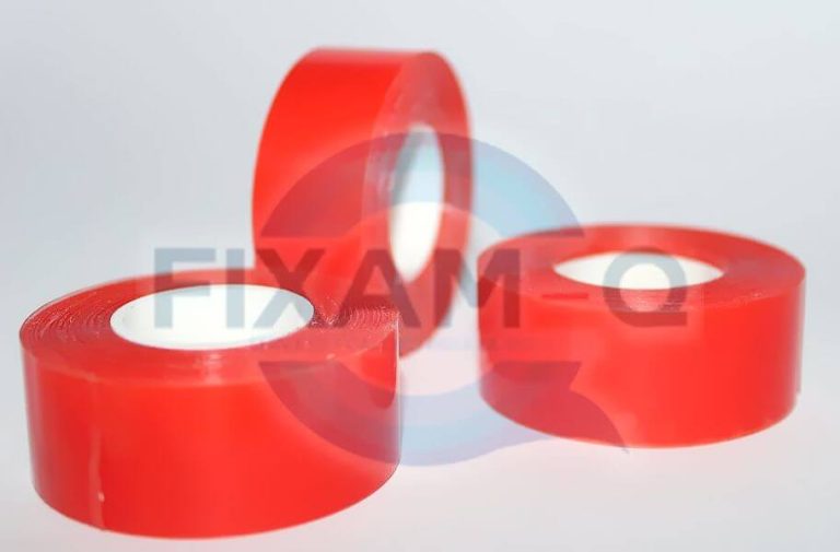Cinta de poliéster doble capa liner rojo