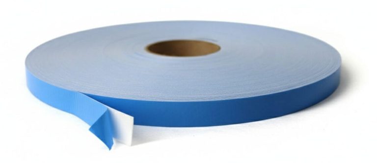 Cinta de polietileno doble cara liner azul