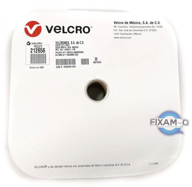 212656-50 Velcro® Felpa con Adhesivo 50 mm x 25 mts