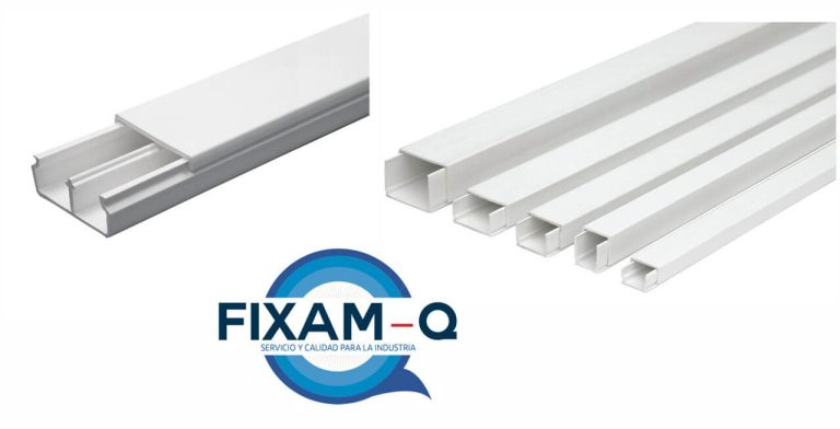 Canaleta blanca de PVC para ocultar cables