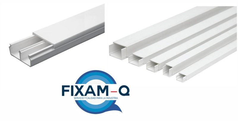 Canaleta blanca de PVC para ocultar cables